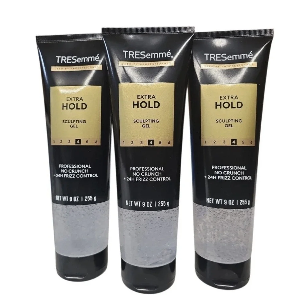 Lot of 3 TRESemme Extra‎ Hold Sculpting Gel 4 Professional 24H Frizz Control 9oz